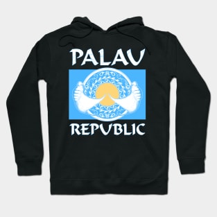 National Flag of Palau with Manta Rays Hoodie